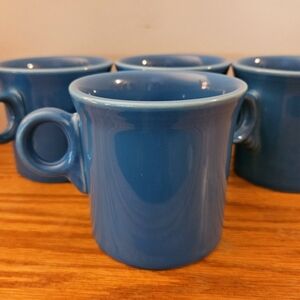 Fiesta ware mugs, turquoise, set of 4